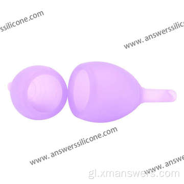 Copa menstrual de silicona de grao médico para mulleres